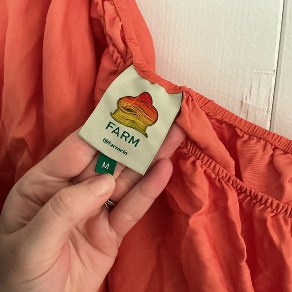 FARM Rio Coral One-Shoulder Midi Dress with tie knot cut out size medium - Picture 4 of 9